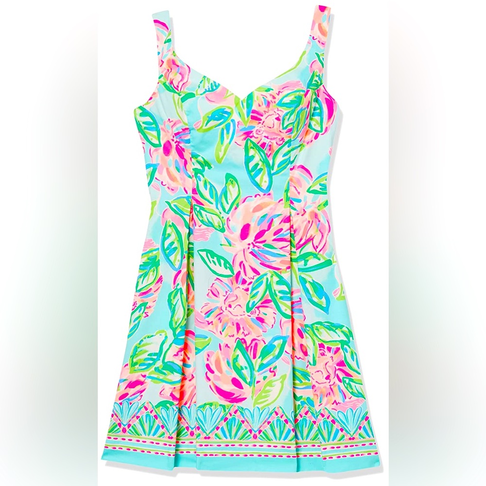 NWT Lilly Pulitzer Linnet Stretch Dress. Totally Blossom. Size 4